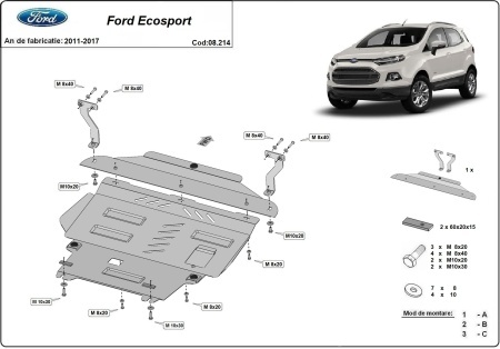 Scut motor și cutie de viteză Ford EcoSport 2011 - 2017 - Img 3