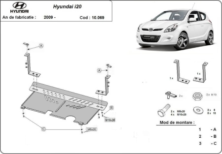Scut motor și cutie de viteză Hyundai i20 2009 - 2014 - Img 3