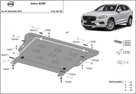 Scut motor și cutie de viteză Volvo XC60 2017 - 2026 - Img 3
