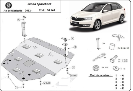 Scut motor Skoda Spaceback 2013 - 2019 - Img 3