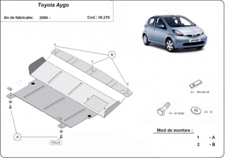 Scut motor Toyota Aygo AB10 2005 - 2014 - Img 3