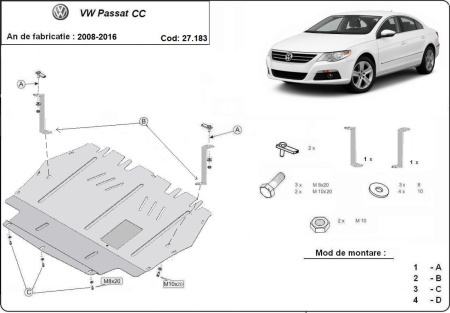 Scut motor VW Passat CC 2008 - 2016 - Img 3