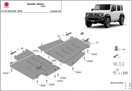 Scut reductor/cutie transfer Suzuki Jimny - model cu 5 usi 2018 - 2026 - Img 3