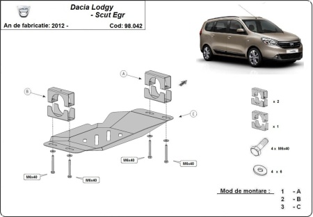 Scut Sistem Stop&amp;amp;GO, EGR Dacia Lodgy 2012 - 2020 - Img 3