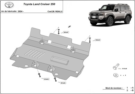 Set de scuturi din aluminiu Toyota Land Cruiser 2024 - 2026 - Img 3