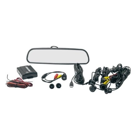 Set senzori de parcare cu camera video și ecran în oglinda retrovizoare - Img 2