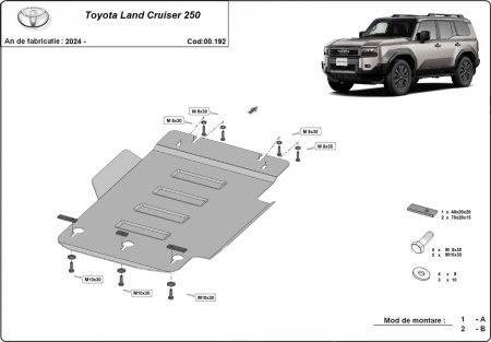 Scut metalic cutie de viteză Toyota Land Cruiser 250 2024 - 2026 - Img 3