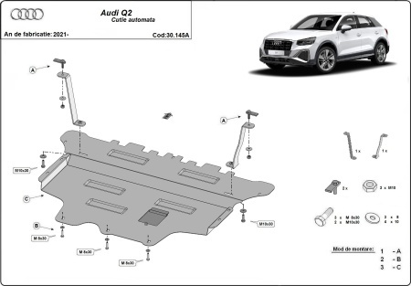 Scut motor Audi Q2 - cutie de viteză automată 2021 - 2026 - Img 3