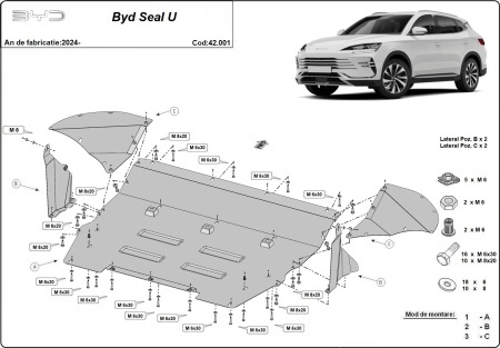 Scut motor BYD Seal U 2024 - 2026 - Img 3