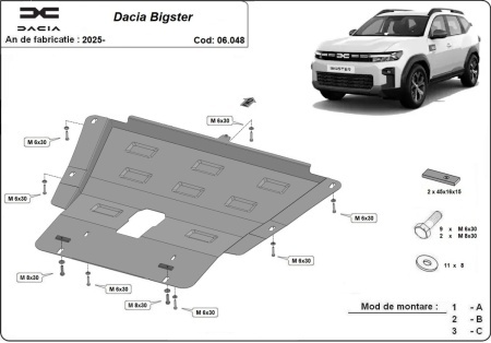 Scut motor Dacia Bigster - 4x4 + 4x2 2025 - 2026 - Img 3