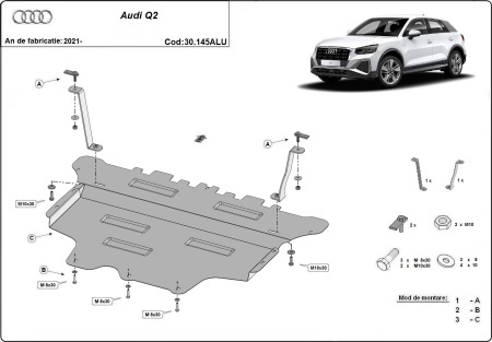Scut motor din aluminiu Audi Q2 2021 - 2026 - Img 3