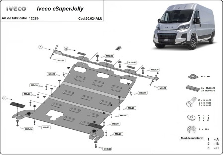 Scut motor din aluminiu Iveco eSuperJolly 2025 - 2026 - Img 3