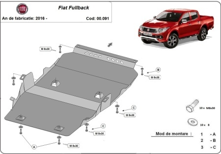 Scut motor metalic Fiat Fullback 2016 - 2019 - Img 3