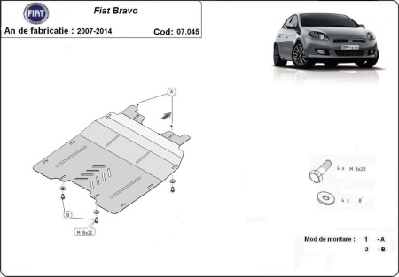 Scut motor și cutie de viteză Fiat Bravo 2007 - 2014 - Img 3