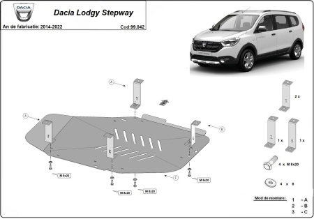 Scut rezervor Dacia Lodgy Stepway 2014 - 2022 - Img 3