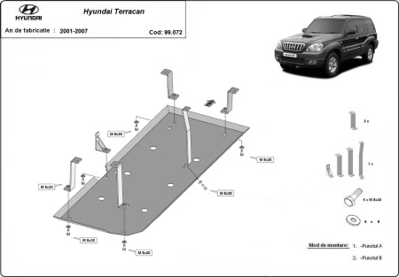 Scut rezervor Hyundai Terracan 2001 - 2007 - Img 3