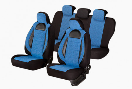 Set huse scaun material textil Racing albastru - Img 2
