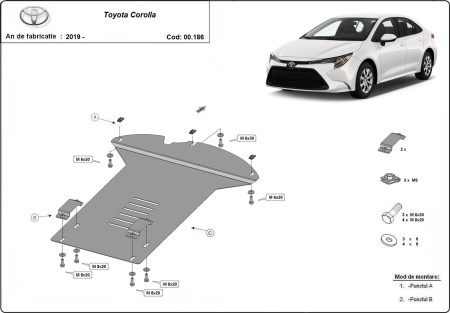 Scut antifurt catalizator pentru Toyota Corolla 2019 - 2026 - Img 3