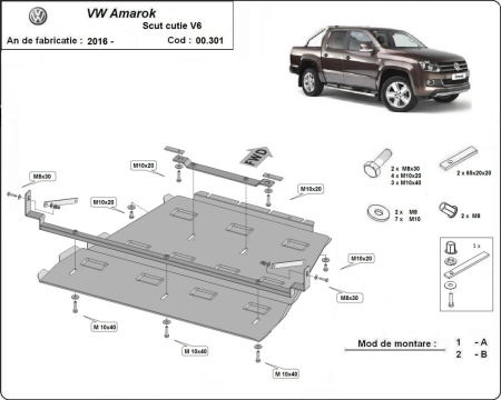 Scut cutie de viteză și diferențial Volkswagen Amarok - V6 Automat 2016 - 2022 - Img 3