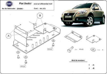 Scut diferențial Fiat Sedici 2005 - 2014 - Img 3
