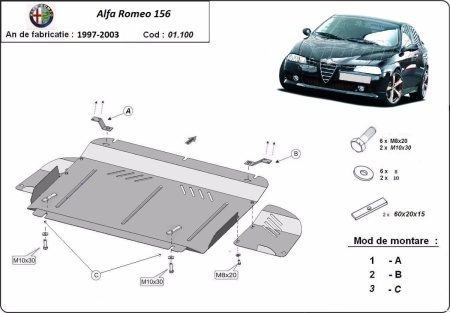 Scut motor Alfa Romeo 156 1997 - 2003 - Img 3
