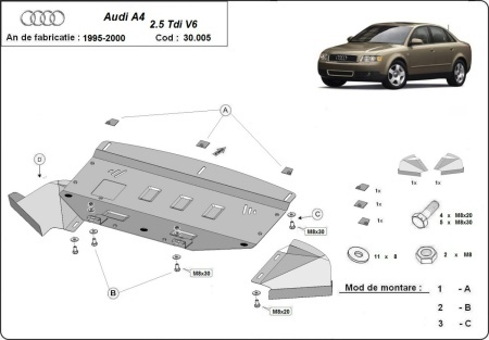 Scut motor Audi A4 B5 1997 - 2000 - Img 3