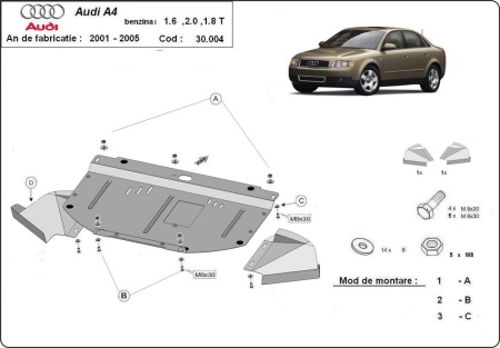 Scut motor Audi A4 B6 2000 - 2005 - Img 3
