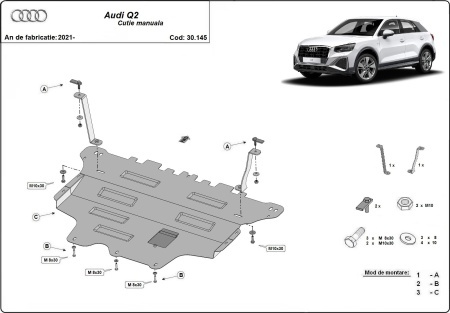 Scut motor Audi Q2 - cutie de viteză manuală 2021 - 2026 - Img 3