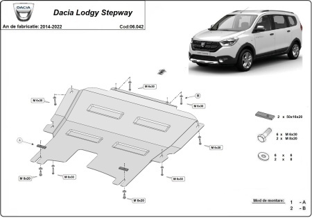 Scut motor Dacia Lodgy Stepway 2014 - 2022 - Img 3