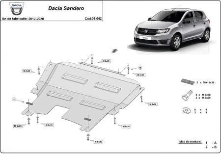 Scut motor Dacia Sandero 2 2012 - 2020 - Img 3