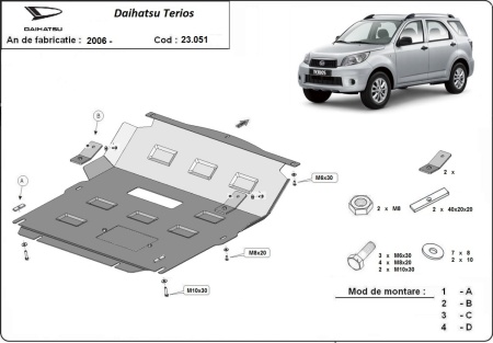 Scut motor Daihatsu Terios 2006 - 2018 - Img 3