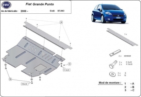 Scut motor Fiat Grande Punto 2006 - 2018 - Img 3