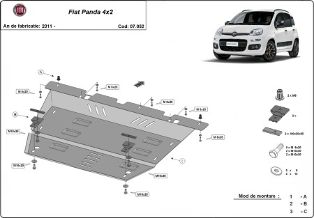 Scut motor Fiat Panda 4x2 2011 - 2026 - Img 3