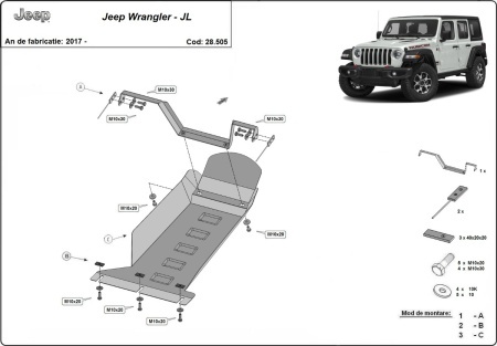 Scut motor Jeep Wrangler - JL 2017 - 2026 - Img 3