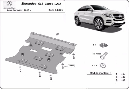 Scut motor Mercedes GLE Coupe C292 2015 - 2019 - Img 3
