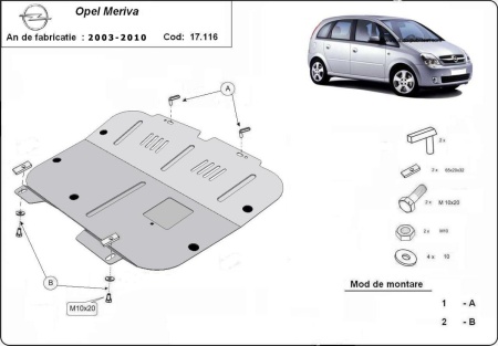 Scut motor Opel Meriva A 2003 - 2010 - Img 3