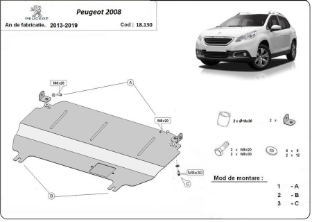Scut motor Peugeot 2008 2013 - 2019 - Img 3