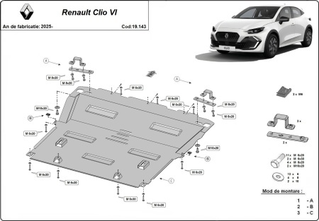Scut motor Renault Clio 6 2025 - 2026 - Img 3