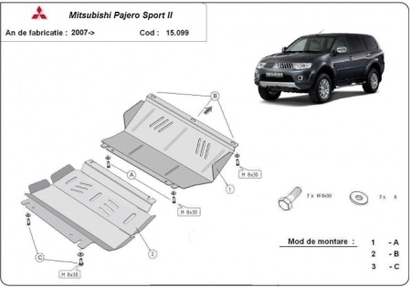 Scut motor și radiator Mitsubishi Pajero Sport 2 2007 - 2026 - Img 3