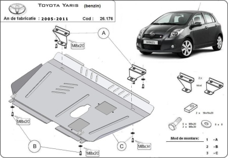 Scut motor Toyota Yaris - benzină 2005 - 2011 - Img 3