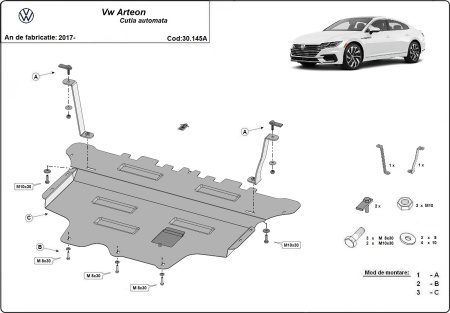 Scut motor Volkswagen Arteon - cutie de viteză automată 2017 - 2026 - Img 3