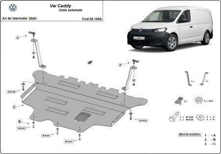 Scut motor VW Caddy - cutie de viteză automată 2020 - 2026 - Img 3