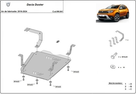 Scut rezervor Dacia Duster 2018 - 2024 - Img 3