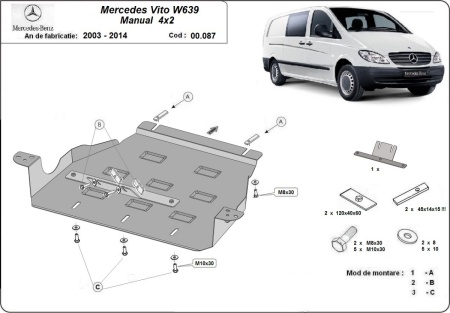 Scut cutia de viteză Mercedes Vito W639 - 2.2 D 4x2 2003 - 2014 - Img 3