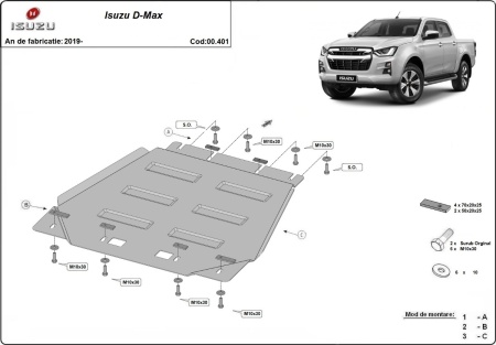 Scut cutie de viteză Isuzu D-Max 2019 - 2026 - Img 3