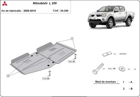 Scut cutie de viteză și reductor Mitsubishi L 200 2005 - 2015 - Img 3