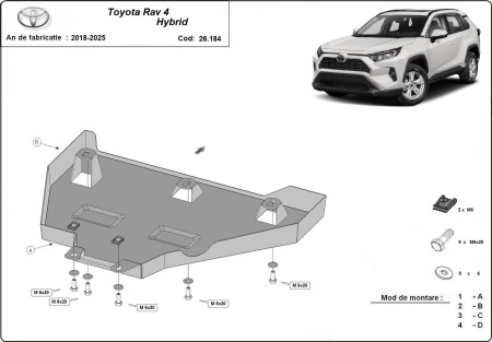 Scut Diferential spate Toyota Rav4 Hybrid 2018 - 2025 - Img 3