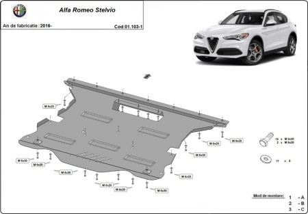 Scut motor Alfa Romeo Stelvio 2016 - 2026 - Img 2