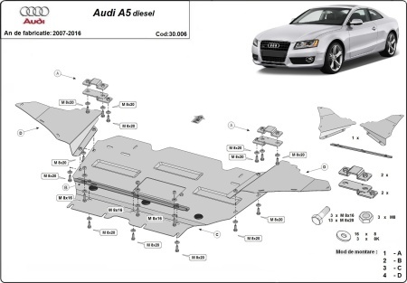 Scut motor Audi A5 - diesel 2008 - 2016 - Img 3