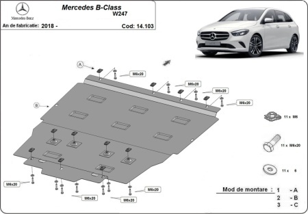 Scut motor Mercedes B-Class W247 2018 - 2026 - Img 3